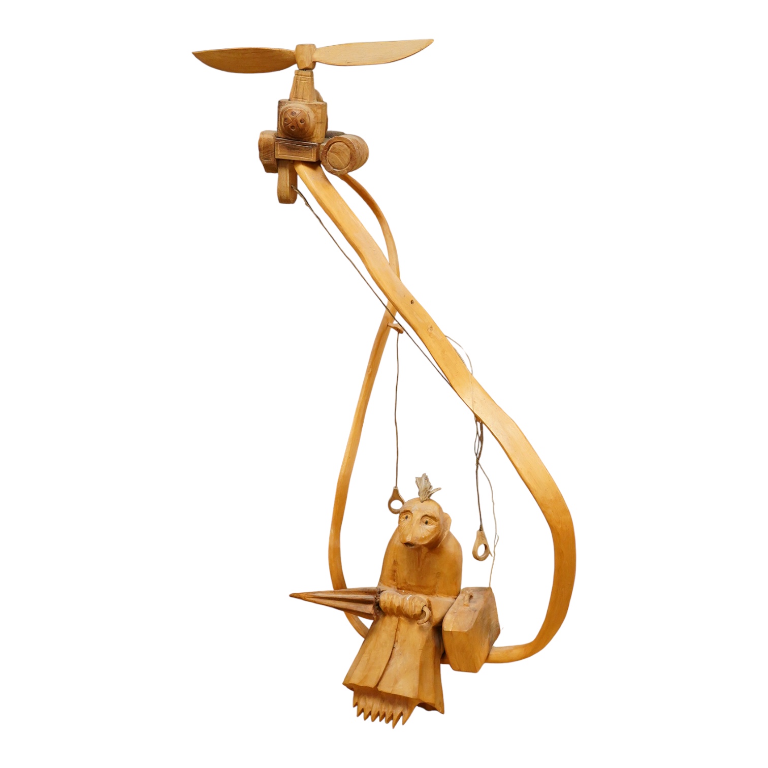 A cut glass chandelier